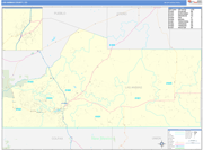 Las Animas County Wall Map Basic Style